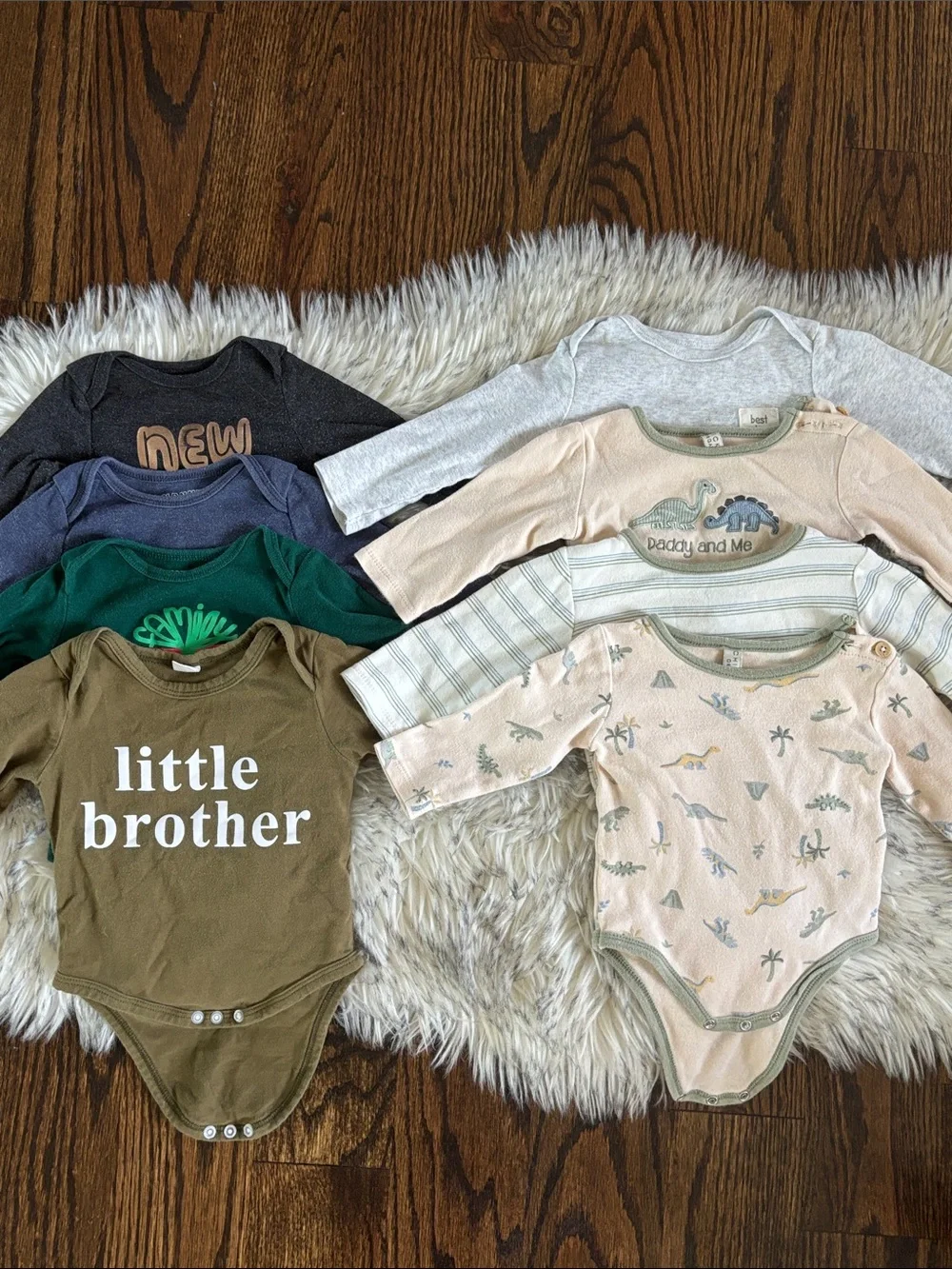 3-6M 8 Baby Boy Long Sleeve Onesie Bundle